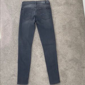 7 For All Mankind Gray Skinny Jeans 24 | Mid Rise Stretch Denim